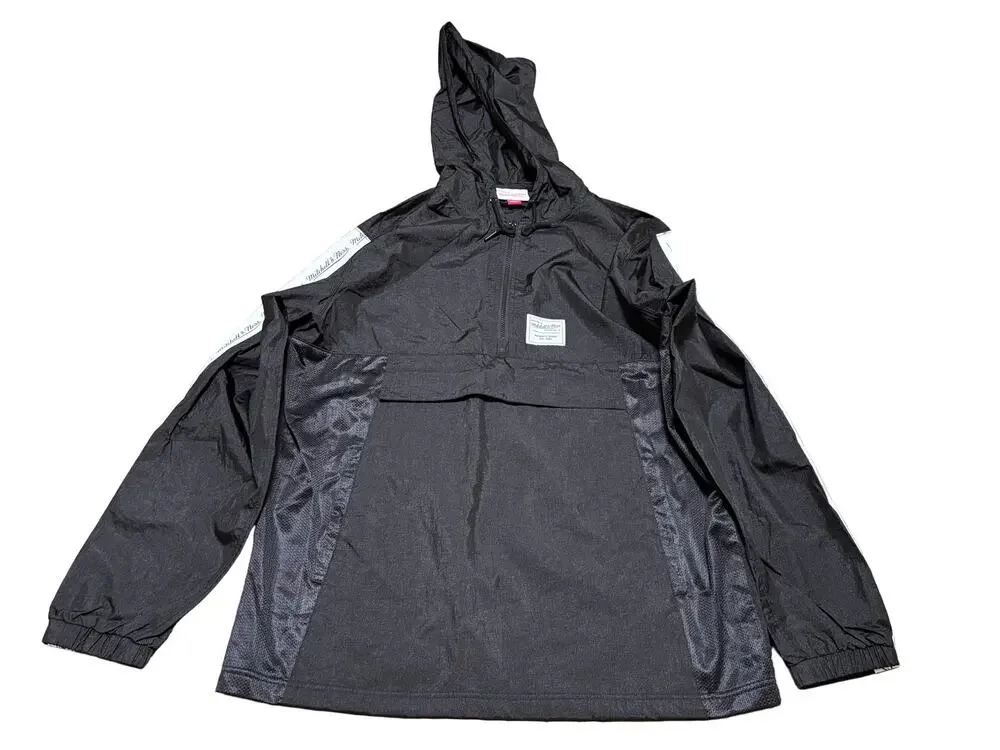 Mitchell & Ness Branded Windbreaker Anorak Jacket Pullover Mens Large L New NWOT